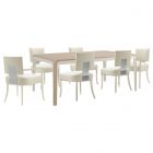 Caracole Classic Room For More Dining Set, Moonstone, Almond Milk 