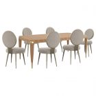 Caracole Classic All Trimmed Out Dining Set, Toasted Sycamore