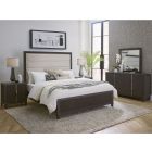 Pulaski Furniture West End Loft Upholstered Bedroom Set with 2-Drawer Nightstand with USB-C Outlets, Queen