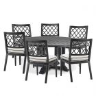 Eichholtz Outdoor Dining Set Bell Rive 62"Dia - Black #113618