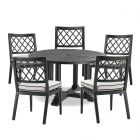 Eichholtz Outdoor Dining Set Bell Rive 51"Dia - Black #113618