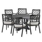 Eichholtz Outdoor Dining Set Bell Rive 62"Dia - Black #113619