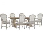 Hooker Furniture Boheme Colibri 88in Trestle Dining Set in Brown