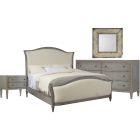 Hooker Furniture Ciao Bella Upholstered Bedroom Set, Queen in Speckled Gray