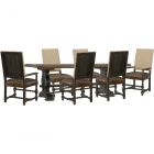 Hooker Furniture Hill Country Bandera 7pc 86in Table Set in Brown#410-400