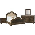 Hooker Furniture Hill Country Fair Oaks King Upholstered  Bedroom Set in Biege