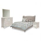 AICO Michael Amini Hollywood Loft Platform Bedroom Set in Frost