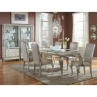 AICO Michael Amini Hollywood Loft 4 Leg Dining Set in Frost