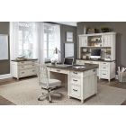 Aspenhome Caraway 66" Executive Desk Set - Aged Ivory