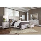 Aspenhome Caraway Panel Storage Bedroom Set - Aged Ivory #450