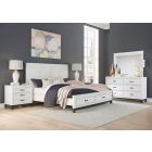 Aspenhome Hyde Park Panel Storage Bedroom Set - White Paint #450