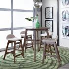 Liberty Furniture Space Savers Gathering Table with Tan Barstool Set