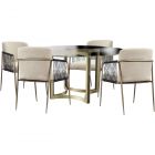 Caracole Modern Artisan Remix Dining Table  Set with 60" Glass Top