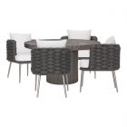 Bernhardt Furniture Exteriors Madura Dining Set, Smoked Truffle X02549X