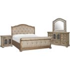 Magnussen Marisol Sleigh Upholstered Bedroom Set in Fawn B5132-07