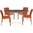 Nuevo Furniture Cal Dining Table Set in Walnut