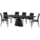 Nuevo Furniture Taji Dining Table Set in Onyx