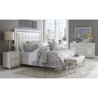 Aico Michael Amini Sky Tower Platform Bedroom Set in White Cloud, King