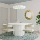 TOV Furniture Kali 55" White Round Dining Set