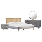 TOV Furniture Kavali Grey Bedroom Set, Full