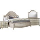 A.R.T. Furniture Starlite Upholstered Panel Bedroom Set in Silver, Eastern King