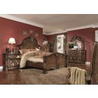 Aico Michael Amini Windsor Court Mansion Bedroom Set in Vintage Fruitwood