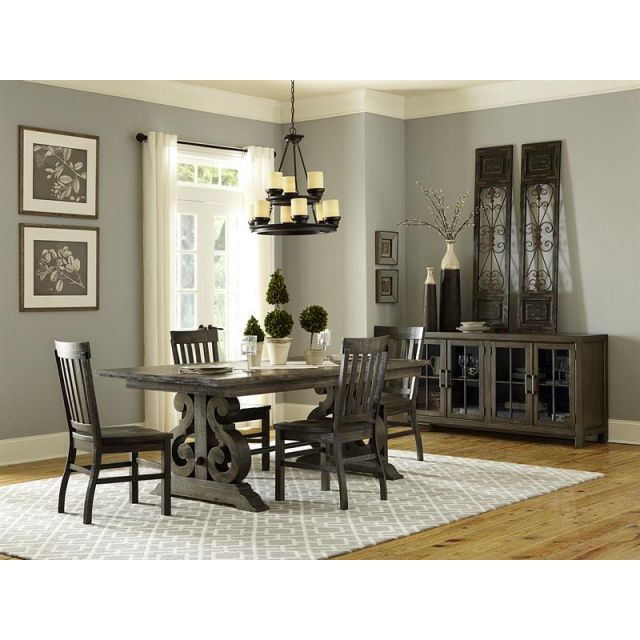 Magnussen Bellamy Rectangular Dining Table Set in Peppercorn