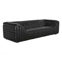 Noir Hermes Leather Sofa