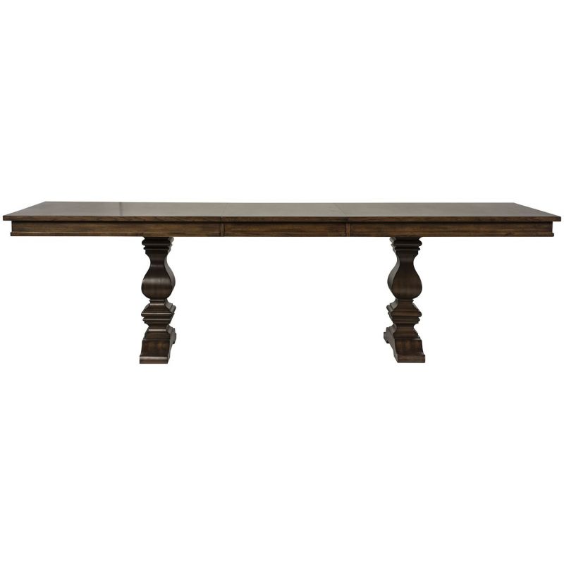 Liberty Furniture Armand Trestle Dining Table in Antique Brownstone ...