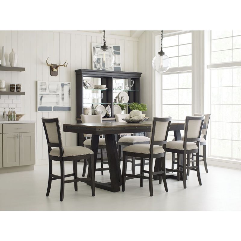 Kincaid Furniture Plank Road Kimler Counter Height Dining Table Set In Charcoal