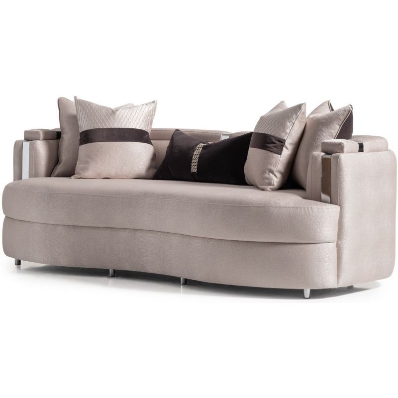 AICO Michael Amini Carmela Sofa Zinc Silver | Unlimited Furniture