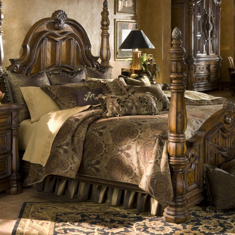 Aico Michael Amini Pontevedra 12pc Queen Comforter Set Olive Unlimited Furniture