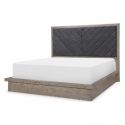 Legacy Classic Halifax Upholstered Bed in Weathered Oak, King