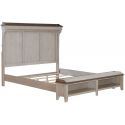 Liberty Furniture Ivy Hollow King Mantle Storage Bed in Weathered Linen