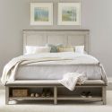 Liberty Furniture Ivy Hollow Queen Storage Bed in Weathered Linen