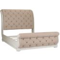 Liberty Furniture Abbey Park Queen Upholstered Sleigh Bed in Antique White