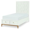 Rachael Ray Home Chelsea Panel Bed with Storage Footboard, Twin