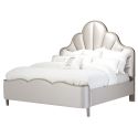 AICO Michael Amini Malibu Crest Queen Scalloped Panel Bed - Chardonnay