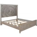 Liberty Furniture Belmar King Panel Bed in Washed Taupe and Silver Champagne