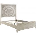 Liberty Furniture Belmar Queen Panel Bed in Washed Taupe and Silver Champagne