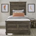 Liberty Furniture Lakeside Haven Twin Panel Bed in Brownstone