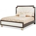 AICO Michael Amini Belmont Place Queen Platform Upholstered Bed - Espresso