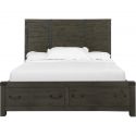 Magnussen Abington Panel Storage Bed in Weathered Charcoal, King