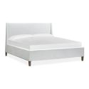 Magnussen Lindon White Upholstered Island Bed, Queen