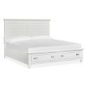 Magnussen Charleston Panel Storage Bed in White Dove, King