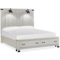 Magnussen Harper Springs Queen Panel Storage Bed in Silo White