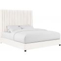 TOV Furniture Arabelle White Velvet Bed, King