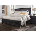 Aspenhome Oxford Cal King Panel Storage Bed - Rubbed Black