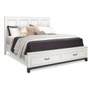 Aspenhome Hyde Park Cal King Panel Storage Bed - White Paint