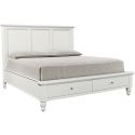 Aspenhome Cambridge Cal King Panel Storage Bed - White